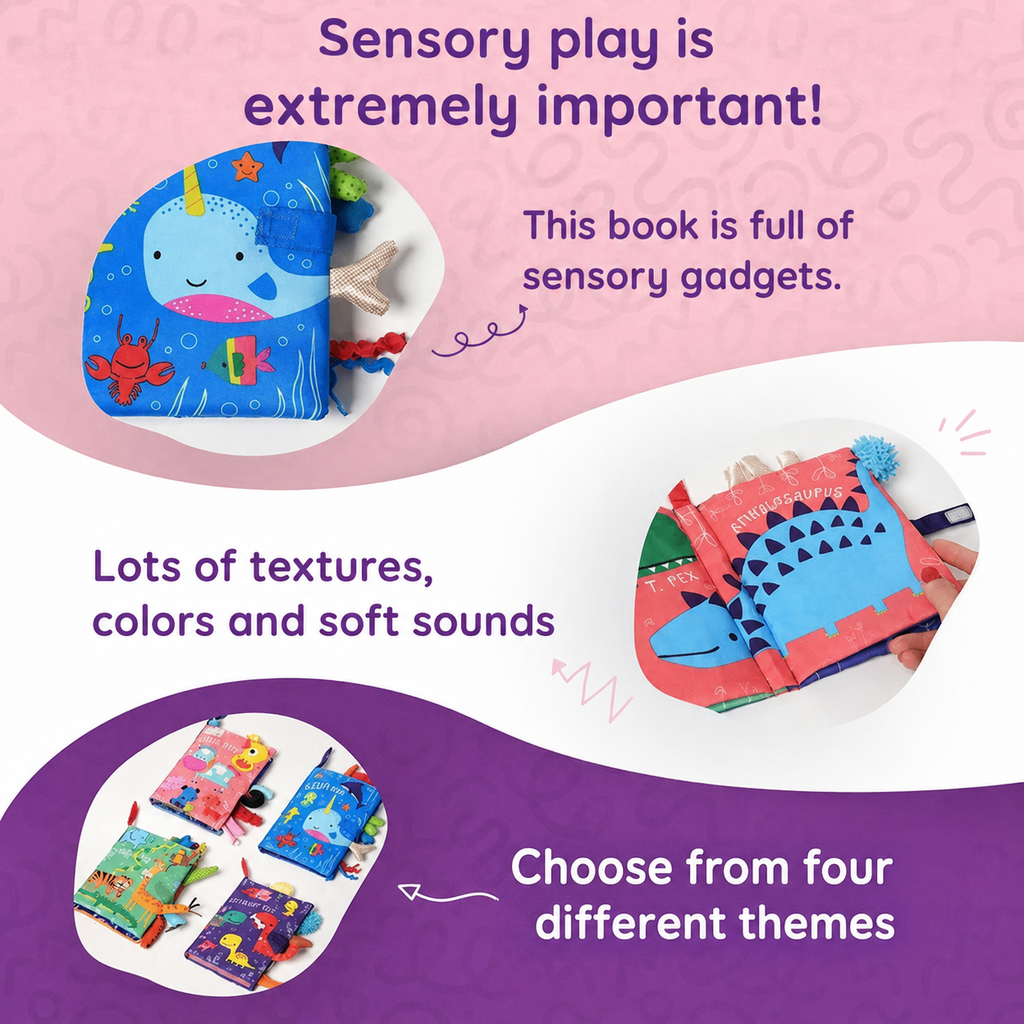 Montessori zacht boek voor baby's Montessori & Speelgoed