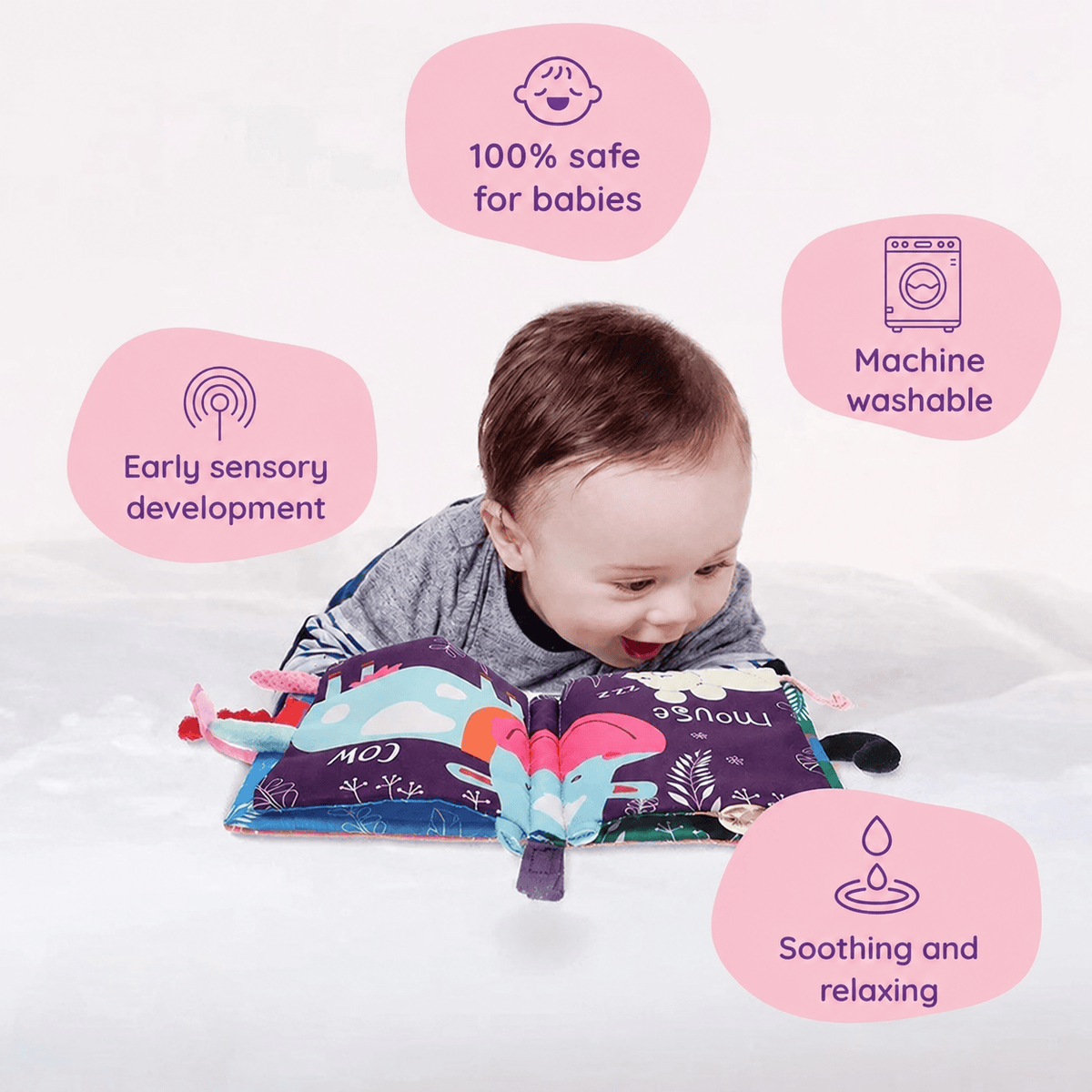 Montessori zacht boek voor baby's Montessori & Speelgoed
