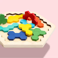 Montessori zeshoekige puzzel Montessori & Speelgoed