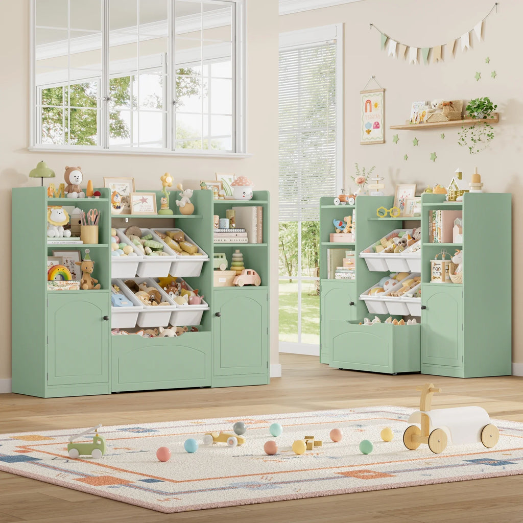Speelgoedopberger boekenkast voor kinderen 15 planken 6 bakken Montessori & Speelgoed